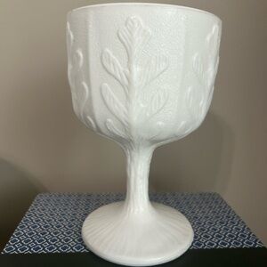 Elegant Chic White Embossed Goblet